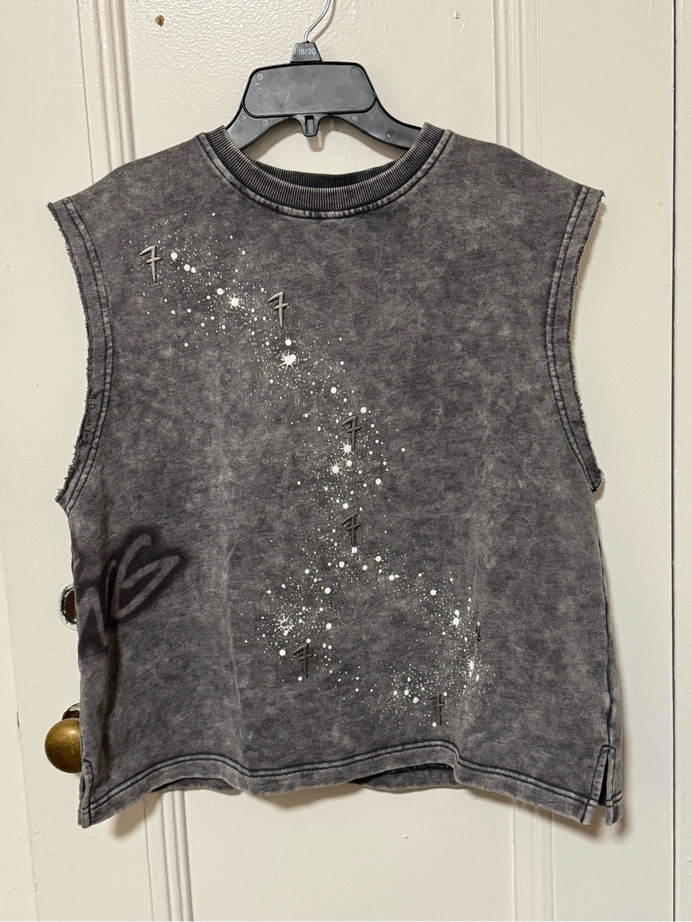 BTS Arirang World Tour Grey Big Dipper Cut Off Tank Top NWOT